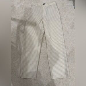 Banana Republic Cream Striped Women's Pants